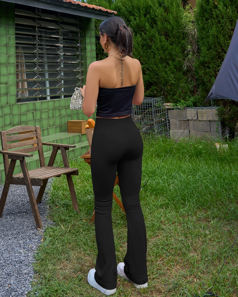 Cozy Ribbed Crossover Pants: Lounge in Style All Day Long!